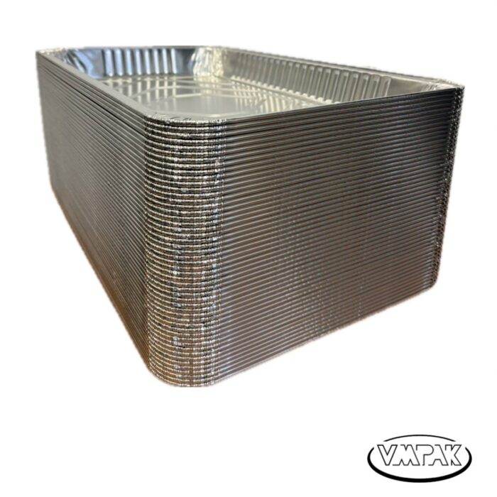 Optimize your catering setup with VMPak's Full Size Shallow Steam Table Pan Aluminum 50 PCS. Crafted for durability and convenience, these shallow pans are perfect for events, buffets, and food storage. With 50 pieces per package, ensure you're always prepared for any occasion. Upgrade your catering supplies with VMPak today!