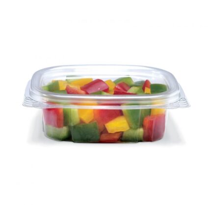 the Crystal Seal Hinged Container CS04. Featuring a tight-sealing hinged lid and durable construction, this container is perfect for storing and transporting meals and snacks.