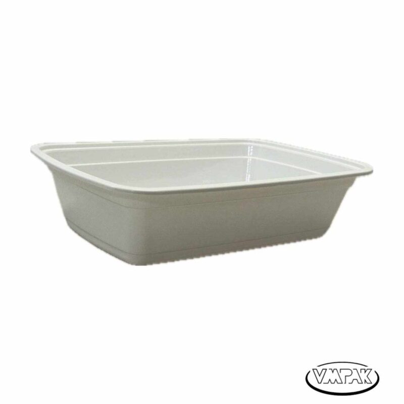VMPak offers 38oz Rectangular White Base with Clear Lid 150pcs, perfect for food storage needs. These durable containers provide secure and convenient storage for your culinary creations.