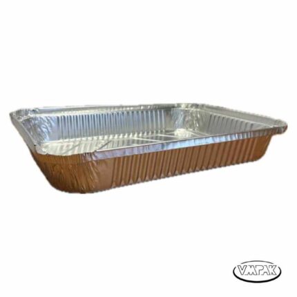 VMPak's 4lb Oblong Aluminum Pans are perfect for baking, roasting, and storing. Ensure even heat distribution for delicious results every time.