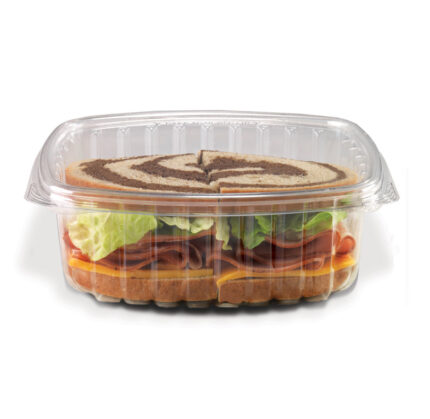 Keep your food fresh and secure with the Crystal Seal Hinged Container 32oz (CS32). Its secure hinged lid and durable construction make it perfect for meal prepping, storing leftovers, or packing snacks for on-the-go convenience.