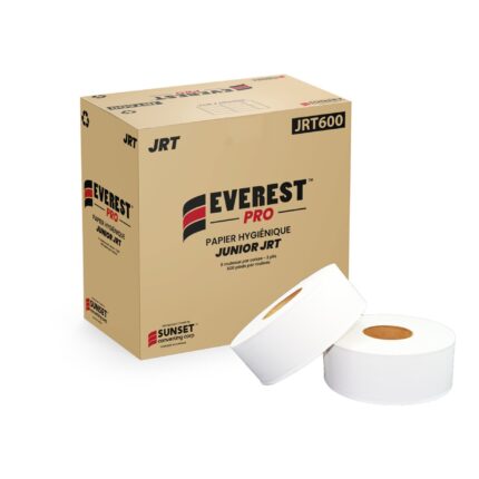 Everest Bathroom Tissue Jumbo Roll 8rls/cs offers a practical solution for maintaining cleanliness and comfort in high-traffic restroom facilities. With a supply of 8 jumbo rolls per case, this essential bathroom tissue ensures that your establishment remains well-stocked and prepared to meet the needs of guests and patrons.