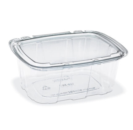 Crystal Seal Temper-Evident Container 08oz. Featuring a tamper-evident design, this container provides peace of mind by ensuring that the contents remain sealed until opened.