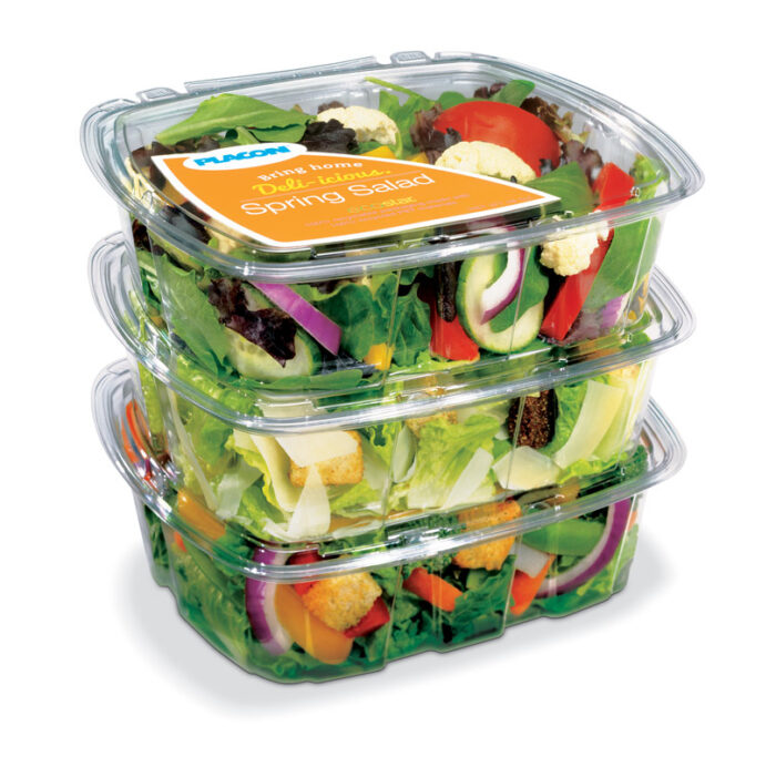 Crystal Seal Temper-Evident Container 48oz assures freshness and security with its tamper-evident design.