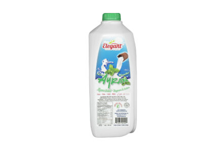 Refresh and revitalize with Elegant Ayran Mint 1.89 L. This refreshing beverage combines the tanginess of traditional Ayran with the cool, invigorating flavor of mint, packaged conveniently in a 1.89-liter bottle for easy enjoyment.