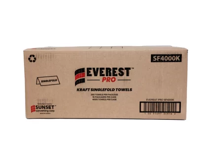 Keep your hands clean and dry with Everest Kraft Single Fold Towels. Made from high-quality kraft paper, these towels offer absorbency and strength for everyday use.