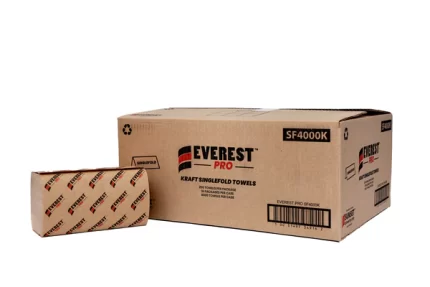 Keep your hands clean and dry with Everest Kraft Single Fold Towels. Made from high-quality kraft paper, these towels offer absorbency and strength for everyday use.