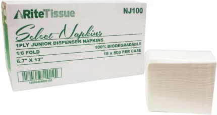Keep your establishment well-stocked with Tall Fold 1Ply Junior Dispenser Napkins 9000/cs. With 9000 napkins per case, these high-quality 1-ply paper napkins offer superior absorbency and durability, perfect for use in restaurants, cafés, and catering businesses.