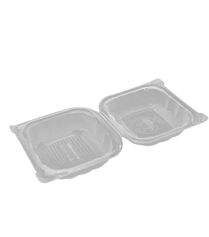 Introducing the 1-Compartment 8" Clamshell Container, your go-to solution for efficient food packaging. This hinged container, also known as a clamshell container, is designed for ultimate convenience. Crafted from durable MFPP material, this container ensures reliability and longevity, making it ideal for both commercial and home use. With dimensions measuring 8"x8"x2.75", this container provides ample space for generous portions while remaining compact enough for easy storage and transport. Available in white, black (with vent holes), or clear options, you can choose the style that suits your needs and preferences. Versatile and practical, the 1-Compartment 8" Clamshell Container is perfect for various foodservice applications, from takeout and delivery to catering and meal prep services. Experience the convenience of organized and secure food packaging with this innovative solution, designed to streamline your operations and enhance customer satisfaction.