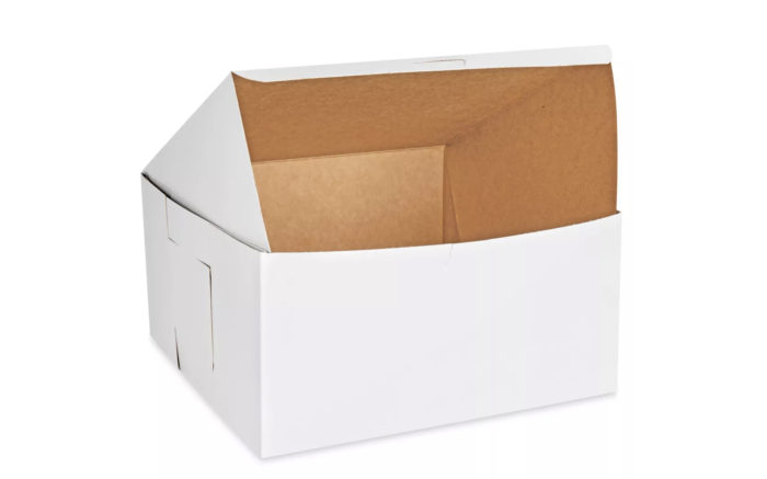 Ensure your cakes reach their destination safely with the 12" x 12" x 6" Cake Box. Crafted from sturdy virgin paperboard, this white box offers both durability and a pristine presentation for your baked goods. The lock corners provide additional strength and stability, keeping your cakes secure during transport and display. Designed with convenience in mind, this cake box is freezer safe, allowing you to store your creations for future enjoyment without compromising their quality. With dimensions of 12 x 12 x 6 inches, this box accommodates standard-sized cakes with ease, providing ample space for layer cakes, sheet cakes, and more. Stock up on reliability and convenience with a case of 100 cake boxes, ensuring you have an ample supply for all your baking needs. From birthdays and weddings to corporate events and holiday celebrations, the 12x12x6" Cake Box is the perfect solution for packaging and presenting your delectable desserts