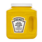 Heinz Yellow Mustard 2.84 L is the go-to choice for mustard lovers seeking to enhance their meals with a burst of flavor. Crafted with premium ingredients and Heinz's time-tested recipe, this mustard delivers the perfect balance of tanginess and spice that complements a variety of foods. Whether you're topping a juicy hot dog, adding a zing to your sandwich, or using it as a dip for pretzels, Heinz Yellow Mustard is a versatile condiment that elevates any dish. Its smooth texture and bold flavor make it a pantry staple in kitchens around the world. With its generous 2.84 L size, Heinz Yellow Mustard ensures you'll never run out of this essential condiment. Whether you're hosting a barbecue, packing a picnic, or simply enjoying a meal at home, you can trust Heinz to deliver the quality and flavor you crave. Experience the timeless taste and quality of Heinz Yellow Mustard 2.84 L and discover why it's been a favorite condiment for generations. From backyard cookouts to weeknight dinners, Heinz Yellow Mustard is the perfect way to add a touch of zesty goodness to any meal.