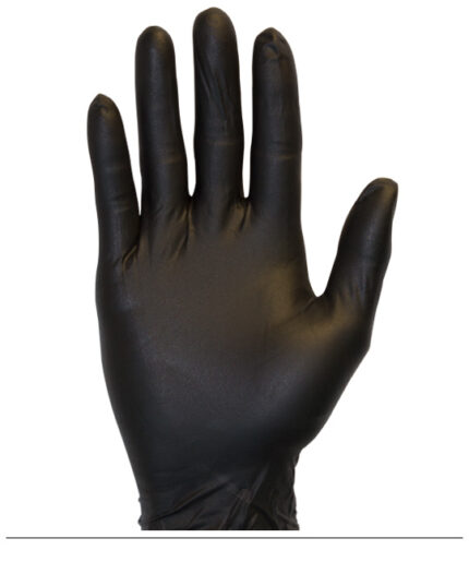 Powder Free Black Nitrile Gloves (Large)  are the ultimate solution, bridging the gap between latex and vinyl gloves. Crafted from nitrile, a robust and allergy-safe compound, these gloves provide a sensation akin to latex but with added strength and comfort. Designed for demanding applications, especially in cleaning and dishwashing, these gloves offer unparalleled protection without sacrificing tactile sensitivity. They are 100% latex and silicone-free, ensuring compatibility with users with sensitivities. With a standard length of 9.65" +/- 0.25" and sizes ranging from Small to 2X Large, these gloves cater to diverse hand sizes. Each box contains 100 gloves, with 10 boxes per case, totaling 1,000 gloves per case, ensuring an ample supply for various tasks. Trust in these powder-free black nitrile gloves for reliability, durability, and comfort in any work environment.