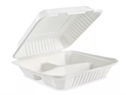 Introducing the 3-Compartment 9" Clamshell Container, your go-to solution for efficient food packaging. This hinged container, also known as a clamshell container, is designed for ultimate convenience. Whether you're storing noodles, rice, salad, shawarma, sandwiches, fries, or other delicacies, its three compartments keep your meal components separate and fresh. Crafted from durable MFPP material, this container ensures reliability and longevity, making it ideal for both commercial and home use. With dimensions measuring 9"x9"x3", this container provides ample space for generous portions while remaining compact enough for easy storage and transport. Available in white, black (with vent holes), or clear options, you can choose the style that suits your needs and preferences. Versatile and practical, the 3-Compartment 9" Clamshell Container is perfect for various foodservice applications, from takeout and delivery to catering and meal prep services. Experience the convenience of organized and secure food packaging with this innovative solution, designed to streamline your operations and enhance customer satisfaction.