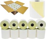 Two Ply Yellow and White Thermal Paper is designed specifically for thermal printers. Measuring 3 inches in width and diameter, these rolls are perfect for printers with corresponding paper slot dimensions. Each roll extends to a length of 90 feet, ensuring extended usage before replacement. Two PLY Yellow and White Thermal Paper features a 2-ply construction, enhancing durability and allowing for easy separation of copies. The yellow layer serves as the top copy, while the white layer is the duplicate, making it easy to distinguish between original and duplicate copies. The Thermal Paper is made of high-quality bond paper, ensuring clear and legible text with every print. The rolls are BPA-free, meeting safety standards and eliminating harmful chemicals, making them a safe choice for your printing needs. Coming in a case of 50 rolls to provide an ample supply to meet your printing demands. This packaging ensures you are well-stocked and ready for any printing tasks. Choose these thermal rolls for their quality, safety, and reliability.