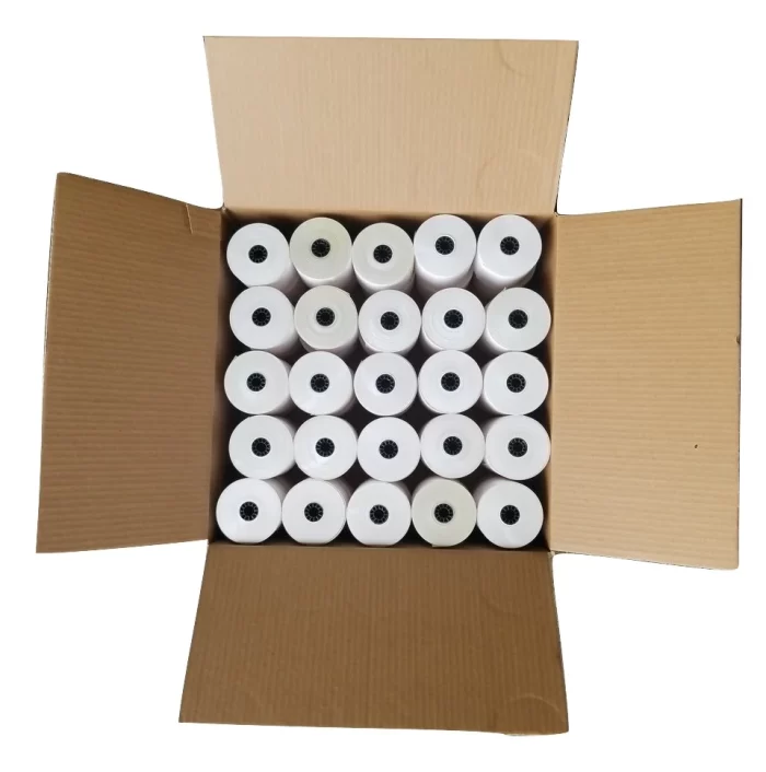 Two Ply Yellow and White Thermal Paper is designed specifically for thermal printers. Measuring 3 inches in width and diameter, these rolls are perfect for printers with corresponding paper slot dimensions. Each roll extends to a length of 90 feet, ensuring extended usage before replacement. Two PLY Yellow and White Thermal Paper features a 2-ply construction, enhancing durability and allowing for easy separation of copies. The yellow layer serves as the top copy, while the white layer is the duplicate, making it easy to distinguish between original and duplicate copies. The Thermal Paper is made of high-quality bond paper, ensuring clear and legible text with every print. The rolls are BPA-free, meeting safety standards and eliminating harmful chemicals, making them a safe choice for your printing needs. Coming in a case of 50 rolls to provide an ample supply to meet your printing demands. This packaging ensures you are well-stocked and ready for any printing tasks. Choose these thermal rolls for their quality, safety, and reliability.