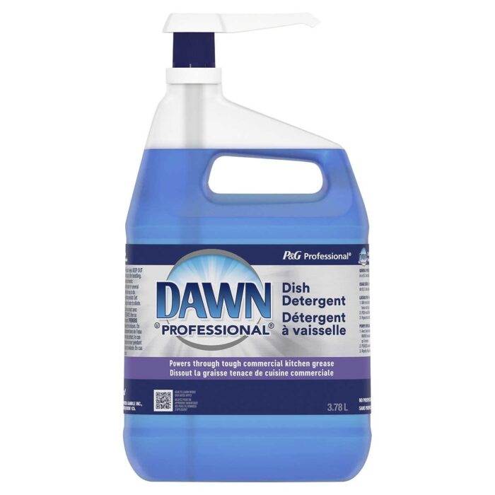 Dawn Professional Liquid Dish Detergent 3.78 L is not your average dish soap. Think all dish soaps are the same? Think again. With the grease-cleaning power of Dawn Ultra Original dishwashing liquid, your dishes will be left squeaky clean every time. Get the ultimate clean and be the kitchen hero with 50% less scrubbing compared to Dawn Non-Concentrated. Dawn Professional Liquid Dish Detergent 3.78 L is versatile enough to be used beyond the kitchen sink. Remove grease and grime from external car surfaces and the outer shroud of a gas grill with ease. Its tough-on-grease yet gentle formula is so effective that it helps save rescued wildlife from oil spills. Trusted by millions, Dawn dishwashing liquid is America's #1 Dish Liquid based on sales. With Dawn Ultra Dishwashing Liquid Dish Soap, Original Scent, you’ll power through more dishes with less dishwashing liquid, ensuring a clean you can count on every time.