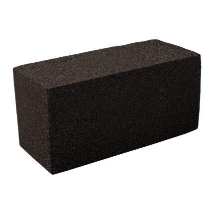 Royal Griddle Blocks, manufactured by Royal Paper Products, are essential for keeping your grill in pristine condition. With a size of 4" x 8" x 3 1/2" (RPPRGB49), these griddle blocks effectively remove residue and caked-on carbon from hot grills without causing damage. Made from high-quality glass foam, they ensure thorough cleaning while maintaining the integrity of your grill's surface. The dark gray blocks come in a convenient case of 12, making them ideal for both commercial and residential use. Each block is designed to be safe for use on hot grills, ensuring a scratch-free cleaning experience. These versatile blocks can also be broken into smaller pieces for cleaning badly charred pots, pans, and utensils. 