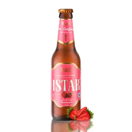 Strawberry Flavoured ISTAK - 320 ml 12 Bottle/Cs represents the pinnacle of non-alcoholic malt beverages, brewed with excellence in Iran. Utilizing the finest Bavarian malt and the latest German brewing technology, ISTAK ensures a premium taste experience. This non-alcoholic brew is available in a range of natural flavors to satisfy diverse palates, making it ideal for both connoisseurs of quality malt beverages and those who appreciate fruity drinks. The strawberry flavor stands out with its refreshing and natural taste, offering a delightful twist on the classic malt beverage. Each case contains 12 bottles of 320 ml each, ensuring an ample supply for gatherings, events, or personal enjoyment. Embrace the superior quality and exceptional taste of Strawberry Flavoured ISTAK, and elevate your non-alcoholic beverage options with this exquisite drink.