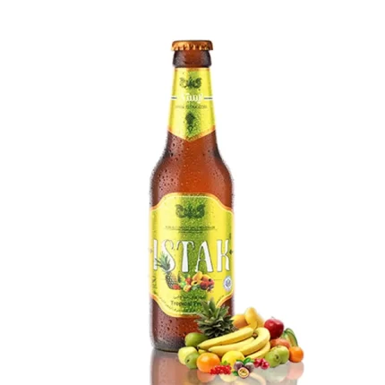 Tropical Flavoured ISTAK - 320 ml 12 Bottle/Cs brings a taste of the tropics to your refreshment options. Brewed in Iran from the finest Bavarian malt and utilizing the latest German technology, ISTAK delivers a superior non-alcoholic malt beverage experience. The tropical flavor is just one of the many natural flavors available, catering to diverse tastes and preferences. Whether you are a connoisseur of quality malt beverages or someone who enjoys a fruity twist, this tropical variant is sure to satisfy. Each case contains 12 bottles of 320 ml, ensuring you have ample supply for any occasion. Enjoy the crisp, refreshing taste of Tropical Flavoured ISTAK, perfect for quenching your thirst and delighting your senses.