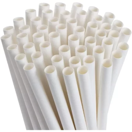 8" Paper Milkshake Straw, Unwrapped, White, 250/bag – Elevate your beverage experience with our premium 8-inch paper milkshake straws. These straws are designed to handle thick drinks like milkshakes and smoothies, ensuring a smooth sip every time. Crafted from high-quality, biodegradable paper, they offer an eco-friendly alternative to plastic straws without compromising on durability. Each bag contains 250 unwrapped straws, making them perfect for high-volume use in cafes, restaurants, or at home. Their classic white color adds a touch of elegance to any drink presentation. Make a sustainable choice with our 8" paper milkshake straws.