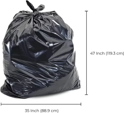 Garbage Bag 35 x 47" Extra-Strong Black 100/Cs OL - These premium trash bags are crafted to withstand the toughest conditions. Measuring 35 x 47 inches, they are ideal for managing large volumes of waste. The extra-strong, tear-resistant material ensures reliability, making them perfect for construction sites, offices, and home use. With a 100-count per case, you'll have a long-lasting supply of durable bags that keep your environment clean and clutter-free. Whether you're handling heavy debris or everyday trash, these black garbage bags deliver exceptional performance and peace of mind.